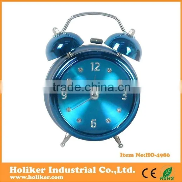 Round Metal Bell Alarm Clock for Kids photo-3