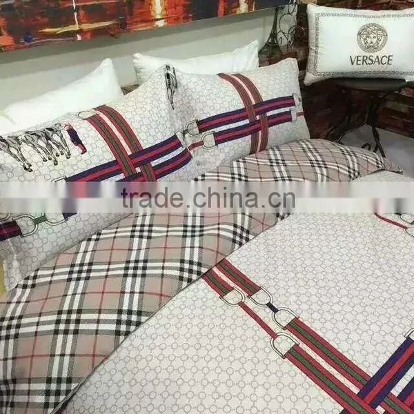 Wholesale Reactive Print Cotton Twill Peach Bedding Set photo-2