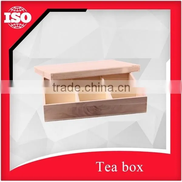 New Design Lid and Printing Logo Wooden Tea Box Storage photo-2
