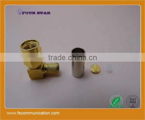 SMA Male Right Angle Crimp Connector for LMR200 Cable photo-4