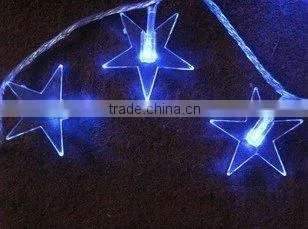 Wholesale 100 LED star Christmas light with blue and red color for christmas,festival holiday decoration