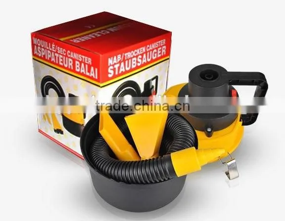 (WIN-602) Portable 12V Wet & Dry Canister Car Vacuum Cleaner Hose Inflation Pump DC Plug photo-2