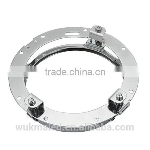7inch Round Mounting Bracket Ring for 7" LED Projector Head Light Black for Harley Davidson photo-4