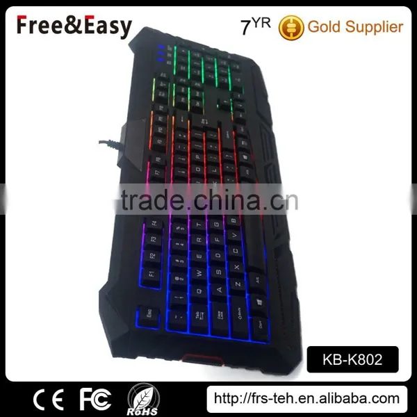 Cool LED Illuminated Ergonomic Backlit Gaming Keyboard Manufacturer Quality Choice photo-3