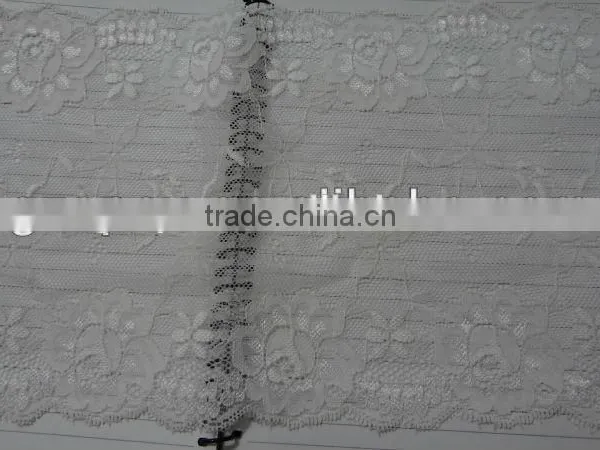 APN4149Y-18CM-african Lace Trimming White Lace Knee Length Dress photo-2