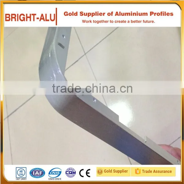 6000 Series Silver Anodized Aluminum Extrusion 90 Degree Bend Frame Profile photo-2