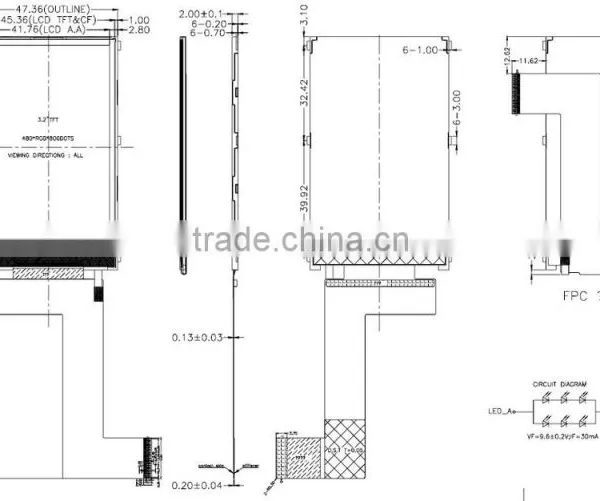 3.2 Inch TFT LCD Display Module ( Number of Lattice:800*480 ) photo-5