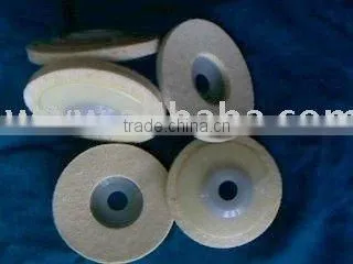WOOL FELT DISK WITH PLASTIC CUP PLATE