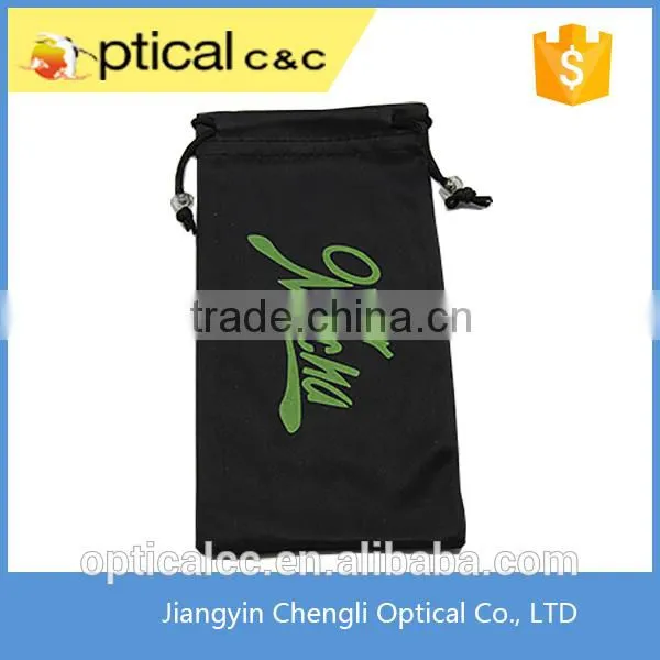 Beauty Custom Silk Screen Printed Microfiber Glasses Bag