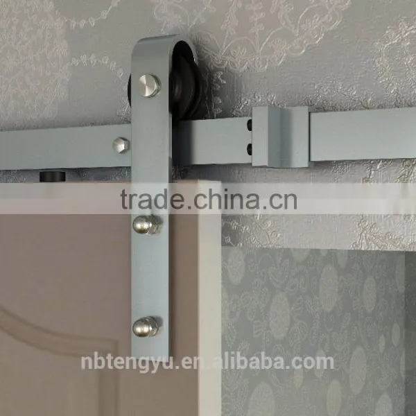 Silver Finish Barn Door Hardware Sliding Door Hardware