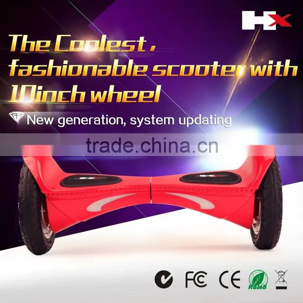 HX 10 Inch Self Balancing Mini Electric Scooter 2 Wheel Stand up Electric Scooter With Bluetooth