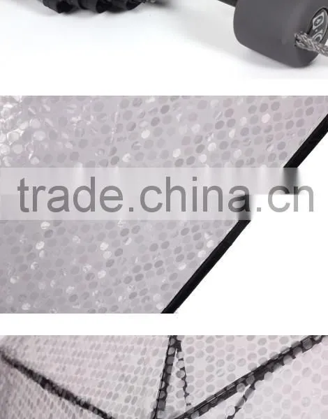 3-fold Transparent Telescopic Dotted 10C POE Candy Color Brand Umbrella photo-4