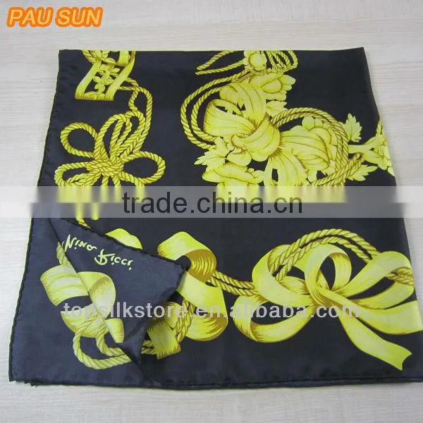 Test!! 18m/m Twill Large Square Silk Scarf