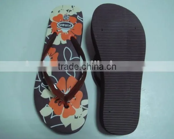 663 LOULUEN Custom EVA Ladies Flat Slippers Wedge Flip Flops For Women With Logo photo-4