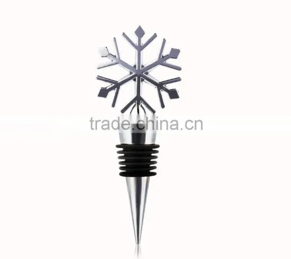 Stainless Steel Wine Stopper, Snowflake Wine Bottle Stopper