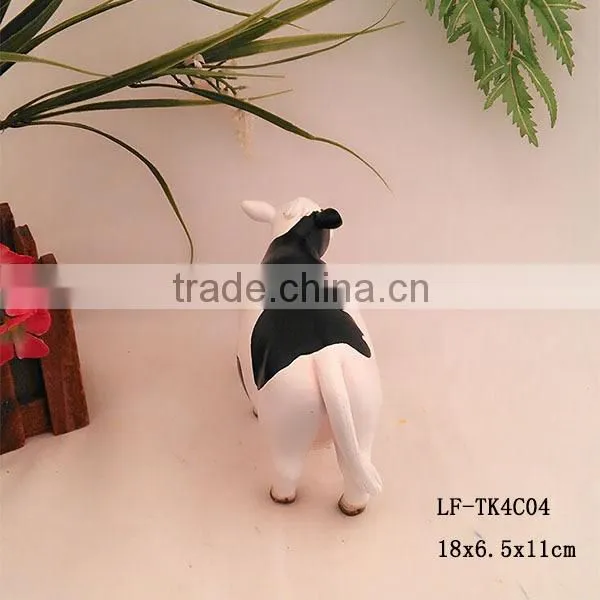 Polyresin Funny Holstein Cow Statue Garden for Sale photo-3