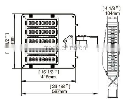 DLC 400W Metal Halide Lamp Retrofit High Quality 150W 185W Led Shoebox LED Area Light LED Parking Lot Shoebox LED Street Light photo-3