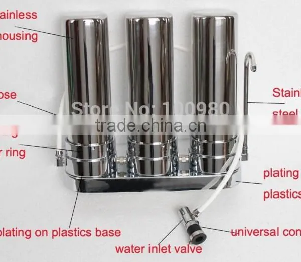 Stailess Steel Three Stages With Stainless Steel Water Filter Housing and Tank photo-2