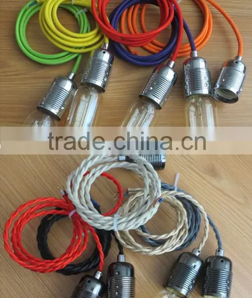 2*0.75 & 3*0.75 Round Twisted Braided Cable Cloth Covered Copper Wire Lighting Flexible Electric Cord VDE CE photo-5