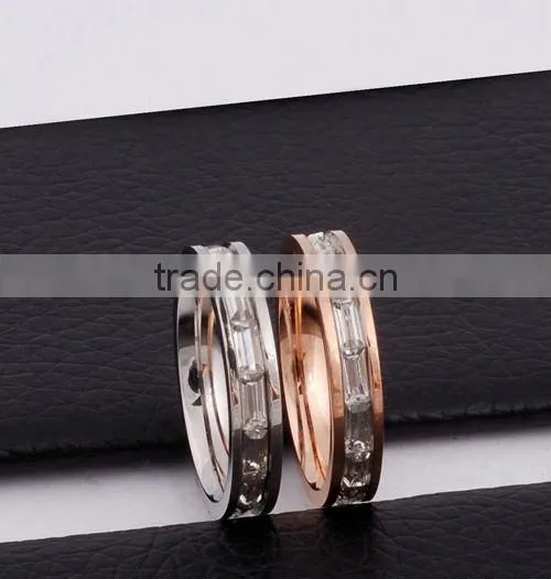 Hot Sale Latest Gold Ring Designs Diamond Gay Men Wedding Ring in Stainless Steel photo-2