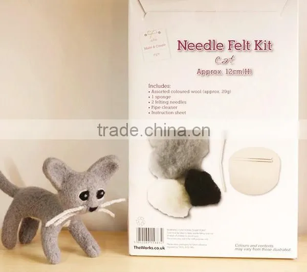 2016new Fashion Needle Felting Kit Felting Wool for Cat
