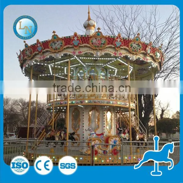 High Quality Kids Merry go Round Luxury Double Deck Carousel for Sale photo-2