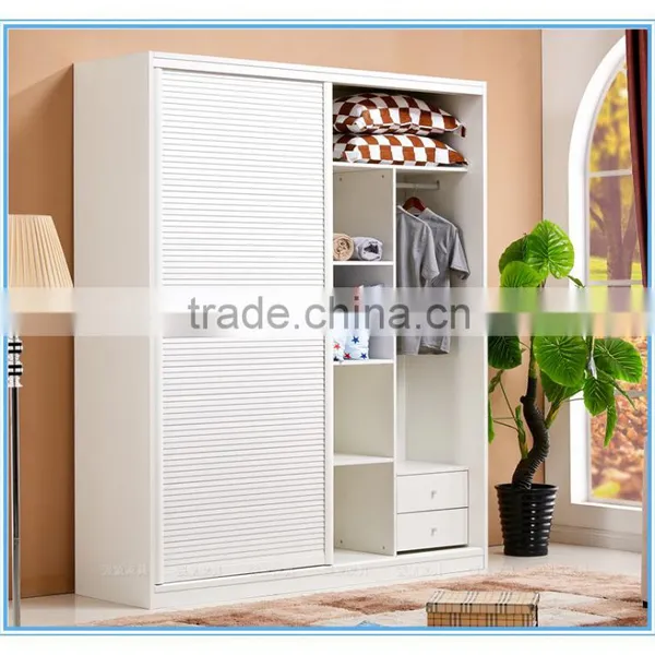 Eco-friendly Two Doors Wooden Wardrobe With High Quality photo-3