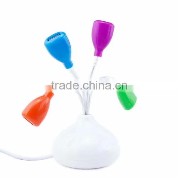 Fancy Design Colorful Vase Shape 4 Ports USB Hub Charger photo-2