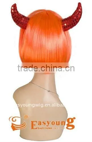 Cheap Yellow Synthetic Party Wig, Canival Wigs,Halloween Wig, Witch Wig photo-4