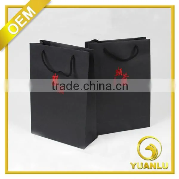 Hot Stamping Luxury Black Paper Bag photo-2
