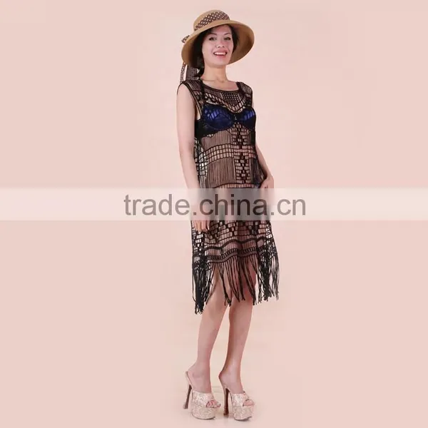 Top Lace Transparent Women Fashion New Arrival Kaftan Dress photo-5