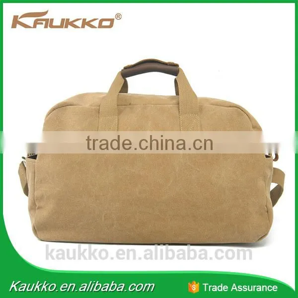 Vintage Canvas Leather Foldable Luggage Travel Bags Cheap Price photo-5