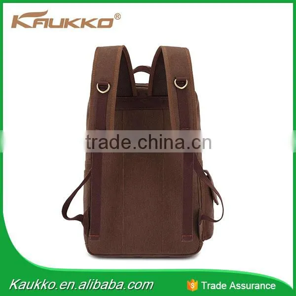 Vinrage Style Wholesale Custom Brand Logo Canvas Backpack FS261 photo-3
