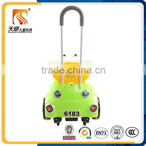 Funny Rocking Toy Car Electric Swing Toy Car for Kids Electric Car With Adult Pushbar photo-3