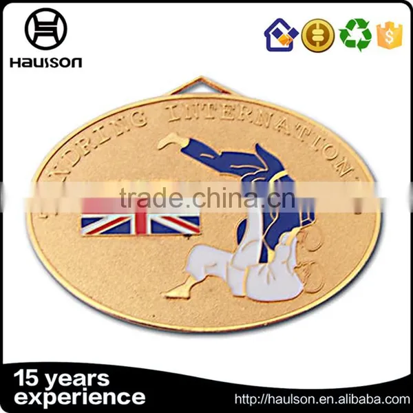 High Quality Wholesale Custom Medals Five Stars Red Glitter Insert Diecast Zinc Alloy Imitation Gold Plating Cheer Sports Medal photo-6