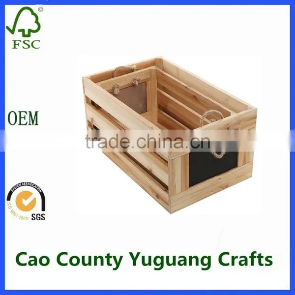 Wooden Chalkboard Crates Wooden Shipping Crates for Sale photo-2