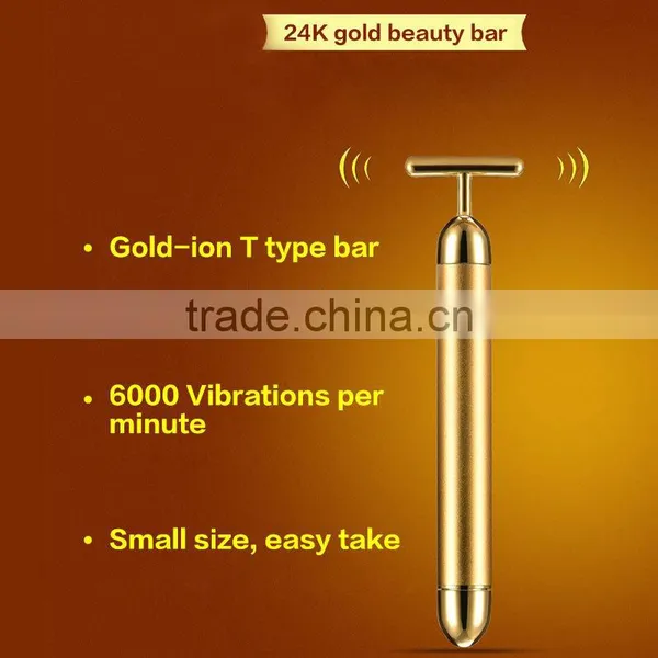 High Quality Home Use Energy Electric 24K Gold Facial Massage Beauty Bar photo-6