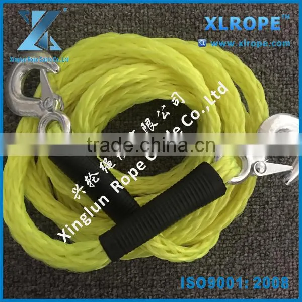 1/2" x 14' Bright Yellow pp Braid Car Tow Rope/ Trailer Rope With Hook at Both End photo-2