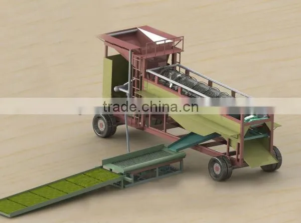 Small Size Movable Gold Trommel Screen Washig Plant