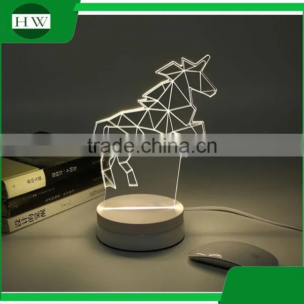 Acrylic Cartoon 3D Charging Charge Study Led Reading Eye Protection Desk Table Latern Lamp Light photo-3