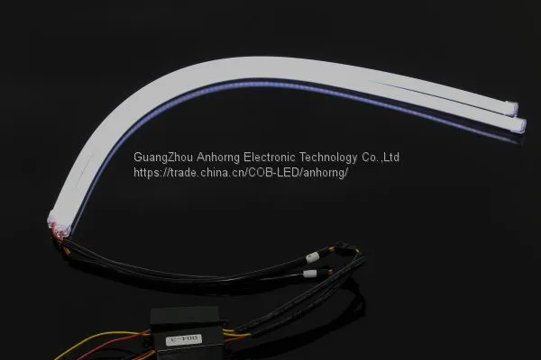 60cm Flexible Led Strips DRL Turning Light Amber and White Dual Color photo-2