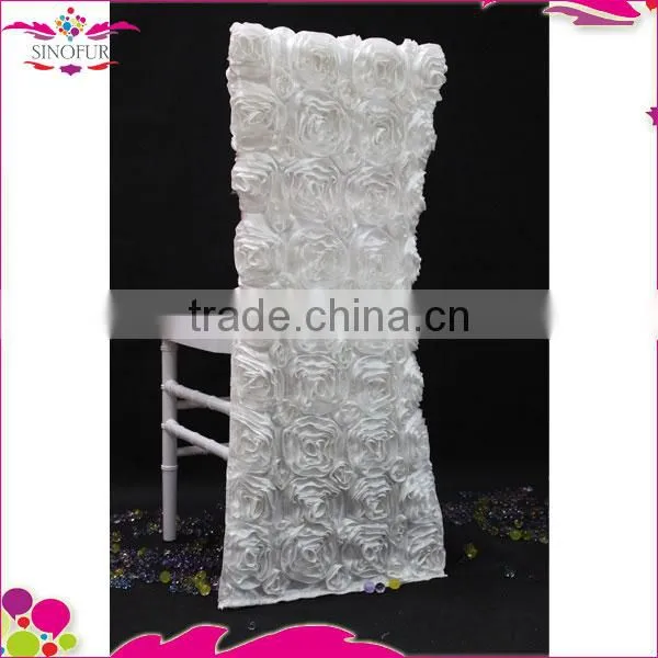 Square Top Rosette Party Chair Cover photo-2