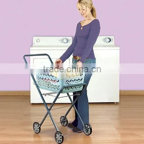 Laundry Clothes Basket Trolley Removable Basket Laundry On Wheels Cart photo-4
