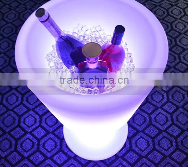 New Design Wineglass Shape Plastic Luminous Led Ice Bucket/Bar Wine Ice Bucket photo-3