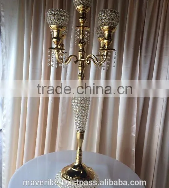 CRYSTAL CANDELABRA CENTERPIECE FOR WEDDING photo-3