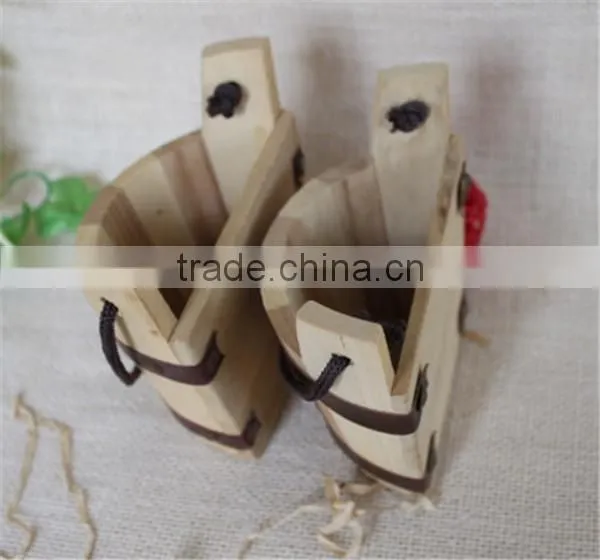 Handmade Semicircle Decorative Art Solid Wooden Mini Ice Buckets photo-5