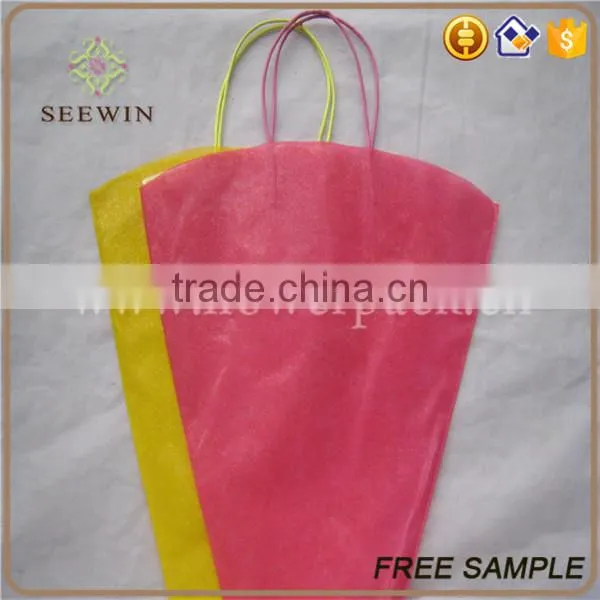 Non Woven Drawstring Packaging Sleeves for Cut Flowers photo-3