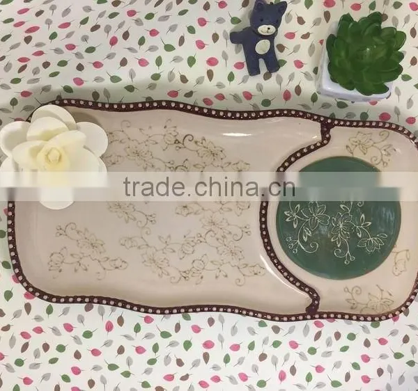 Daily Use Hand-painted Stocked Porcelain Dinner Plates High Quality Porcelain Plate photo-4
