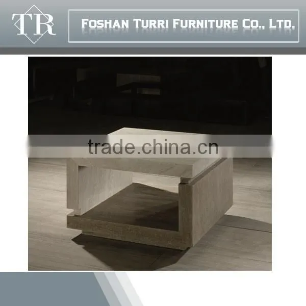 Modern White Iran Travertine Rectangle Center Table photo-4