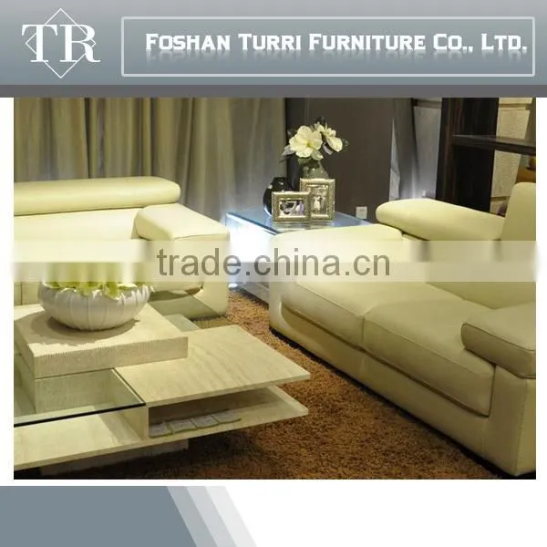 New Design Italiy Top Grade Leather Adjustable Headrest Sofa photo-6